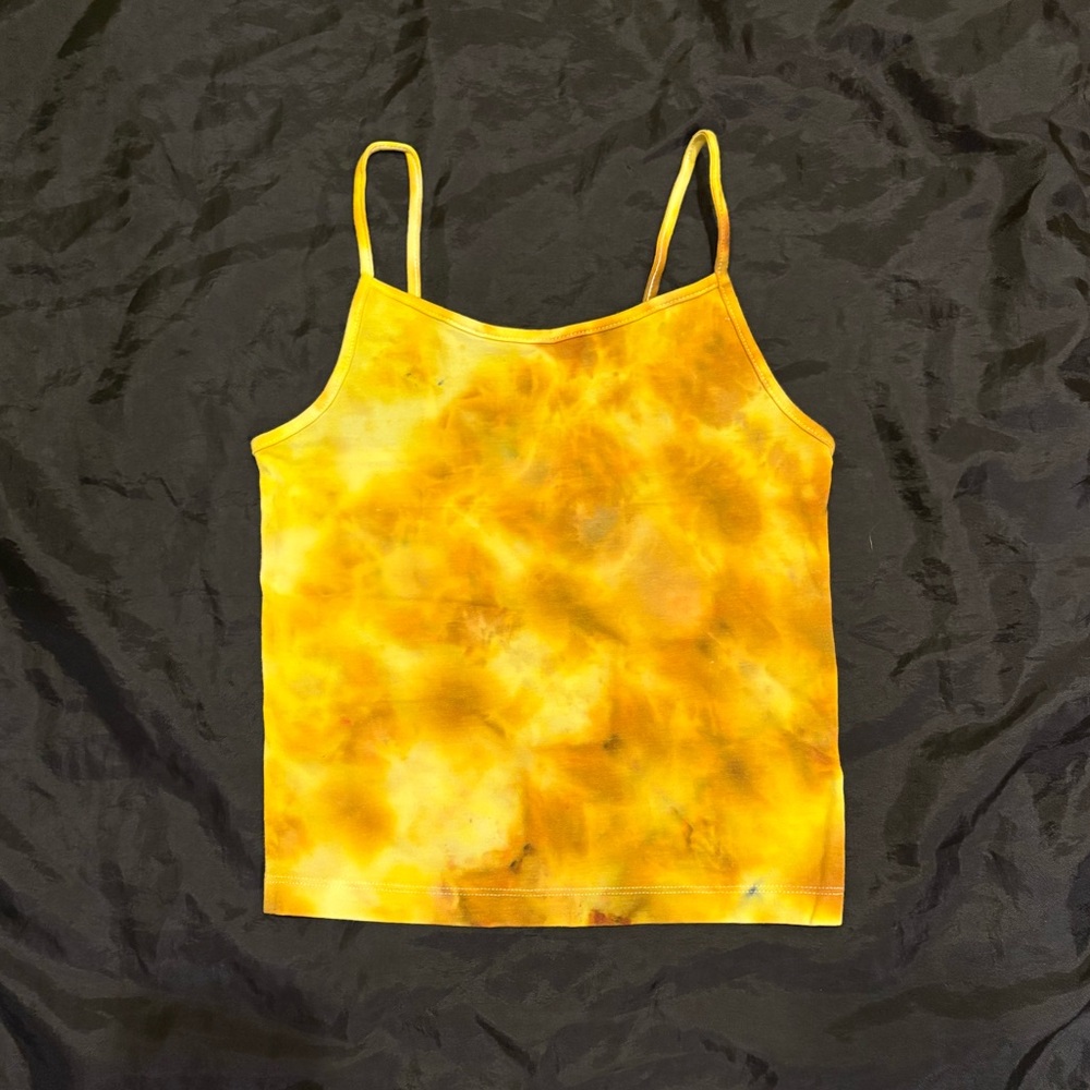 Yellow Tie-Dye Women's Tank Top